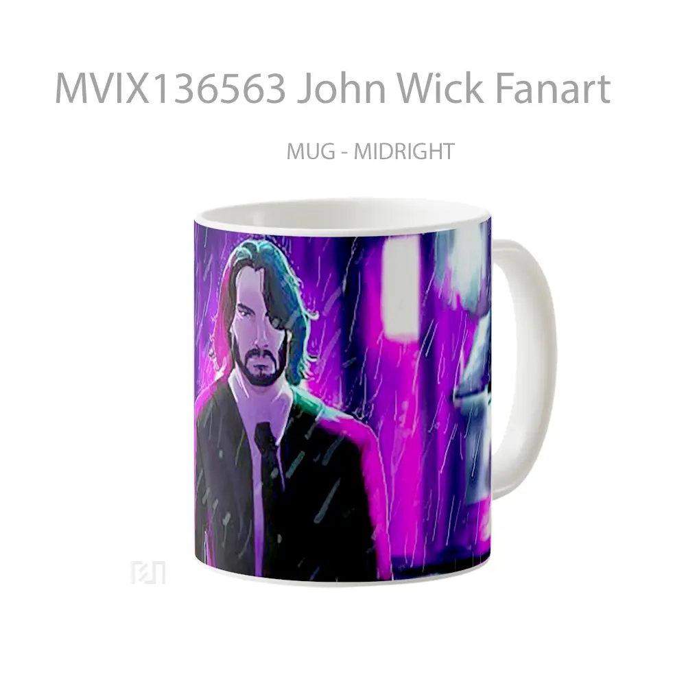 Mug John Wick Fanart Gelas Keramik Unik - All-side / Desain