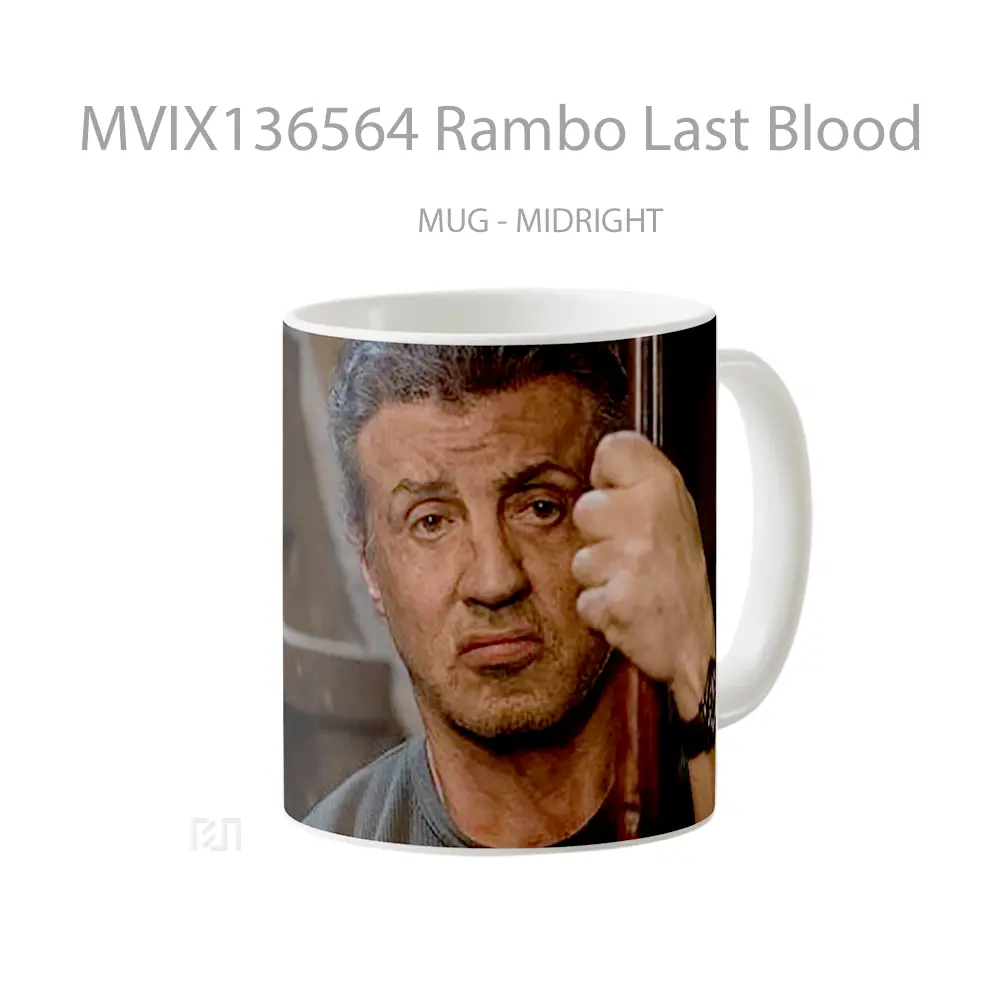 Mug Rambo Last Blood Gelas Keramik Unik - All-side / Desain