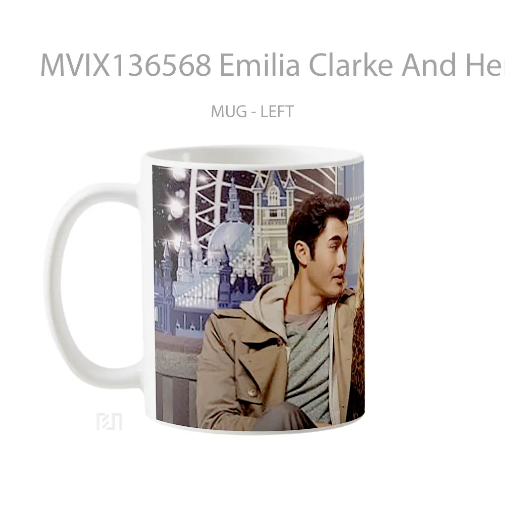 Mug Emilia Clarke And Henry Golding In Last Christmas Gelas Keramik Unik - All-side / Desain