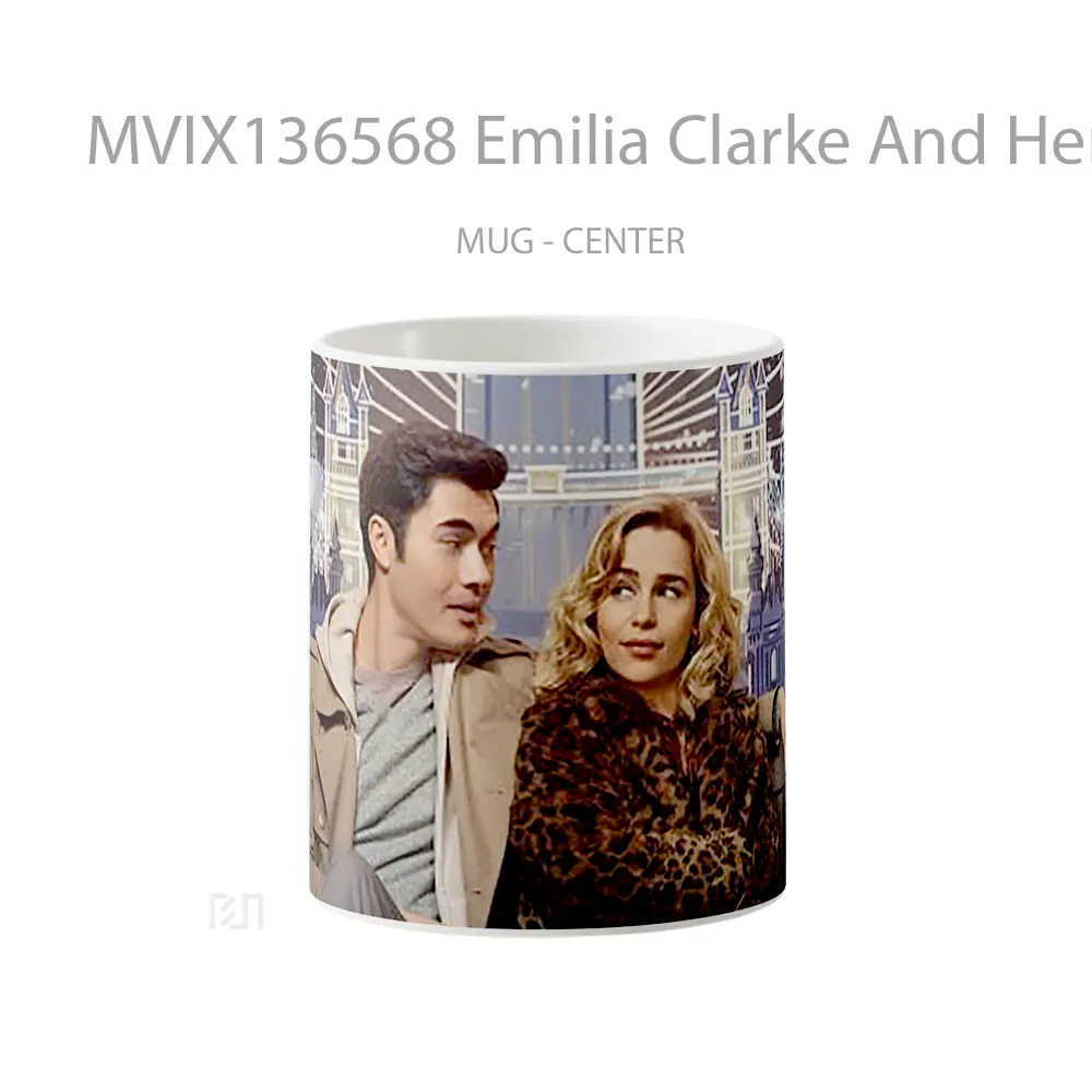 Mug Emilia Clarke And Henry Golding In Last Christmas Gelas Keramik Unik