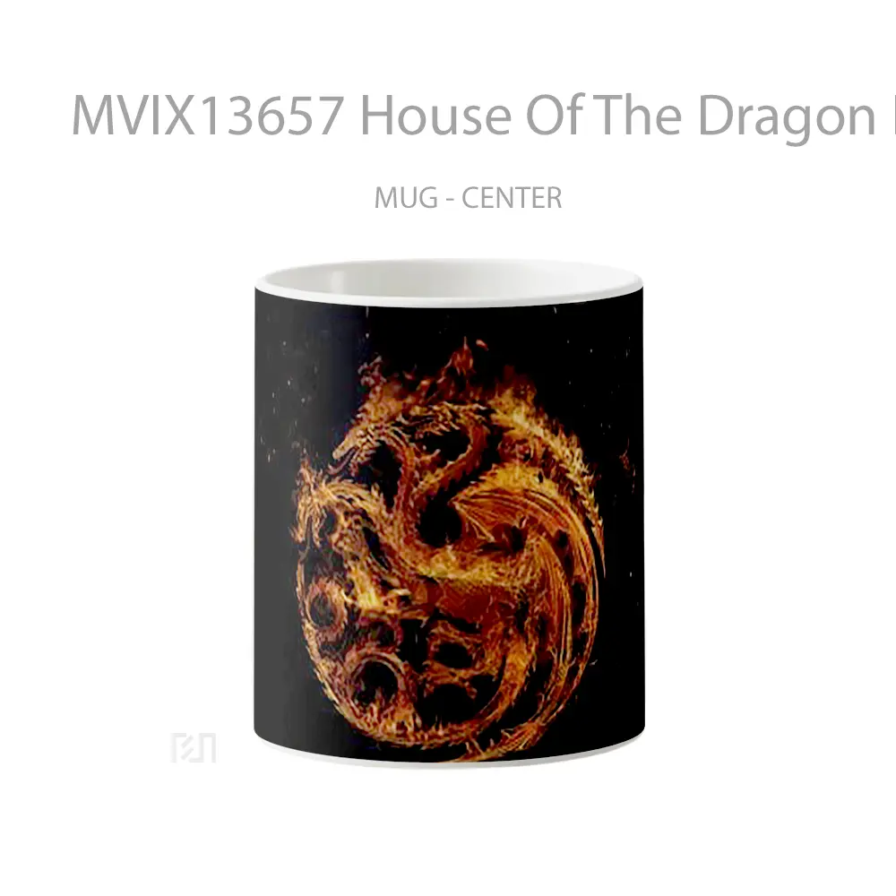 Mug House Of The Dragon Flaming Logo Gelas Fantasi