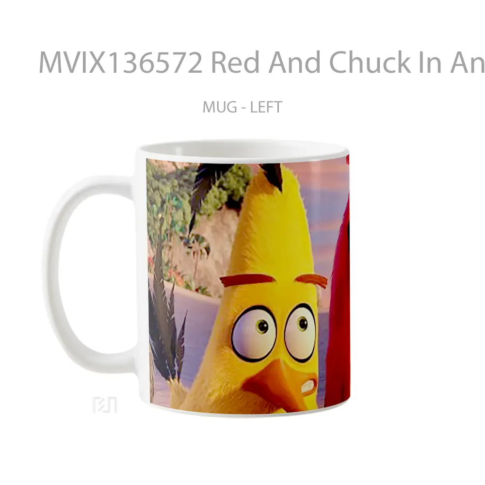 Mug Red And Chuck In Angry Birds Gelas Hewan Lucu - All-side / Desain