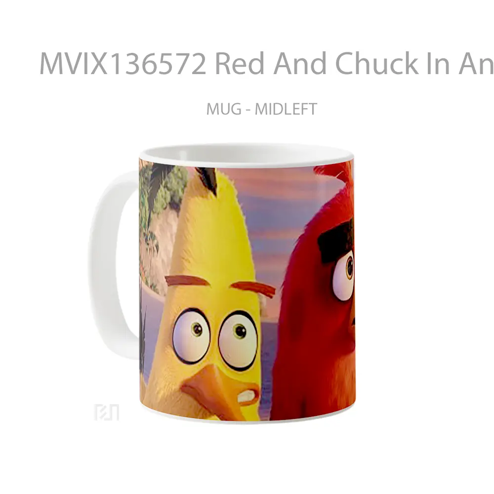 Mug Red And Chuck In Angry Birds Gelas Hewan Lucu - All-side / Desain