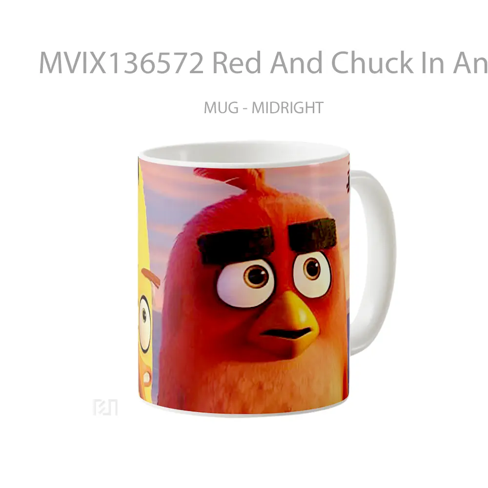 Mug Red And Chuck In Angry Birds Gelas Hewan Lucu - All-side / Desain