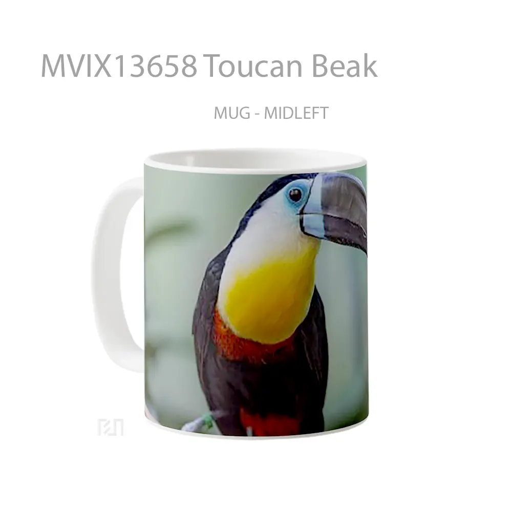 Mug Toucan Beak Gelas Keramik Unik - All-side / Desain