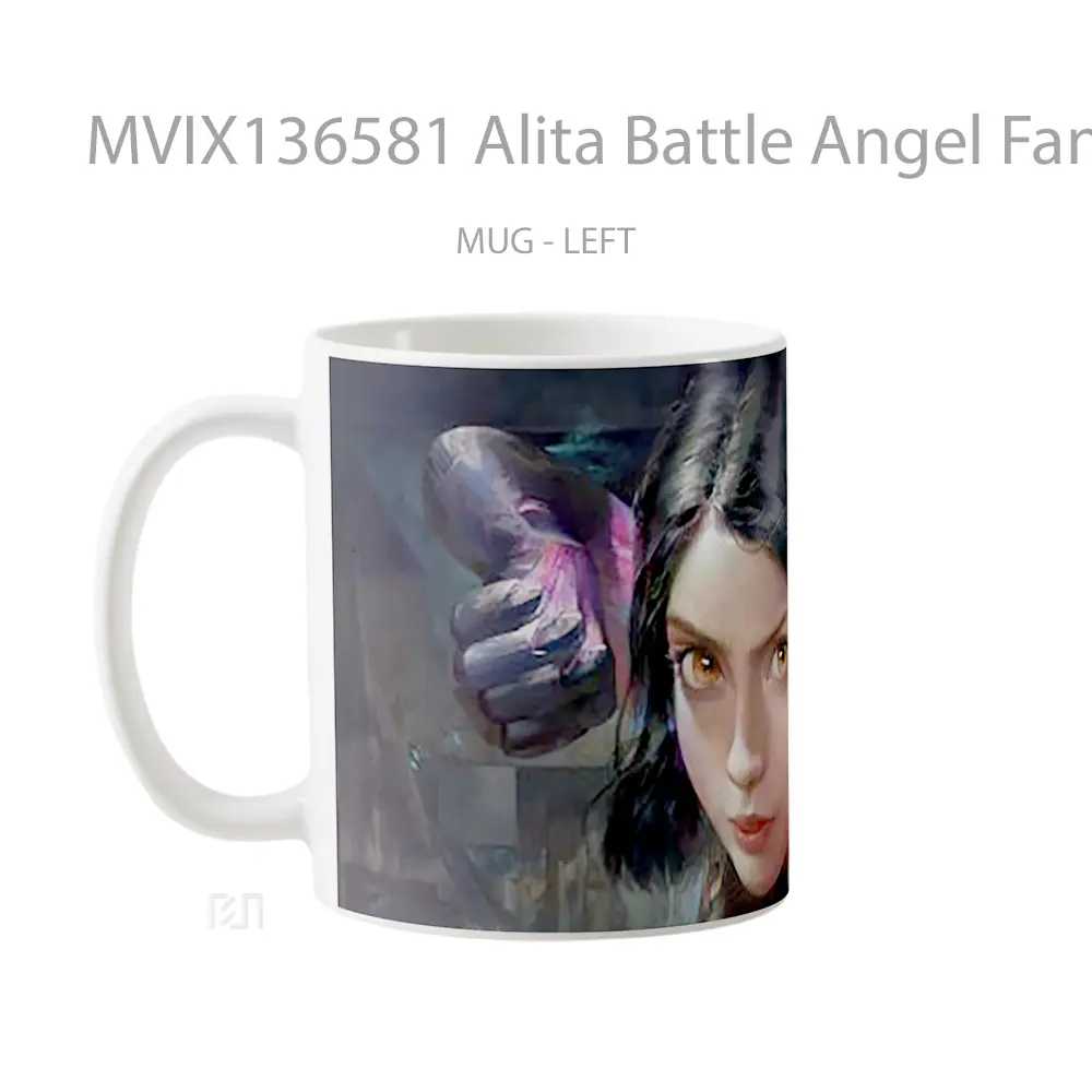 Mug Alita Battle Angel Fanart V1 Gelas Fantasi - All-side / Desain