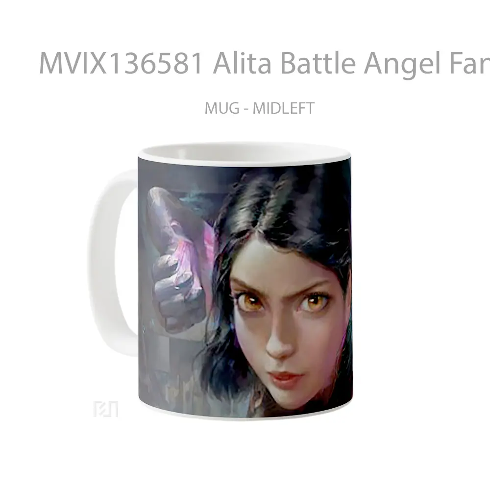 Mug Alita Battle Angel Fanart V1 Gelas Fantasi - All-side / Desain