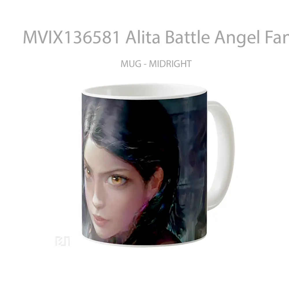 Mug Alita Battle Angel Fanart V1 Gelas Fantasi - All-side / Desain