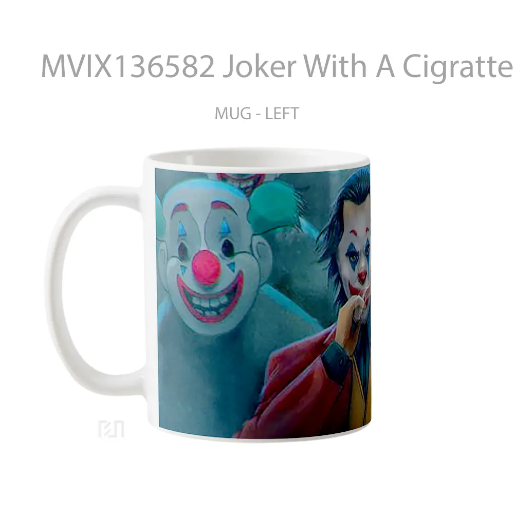 Mug Joker With A Cigratte Fanart Gelas Superhero - All-side / Desain