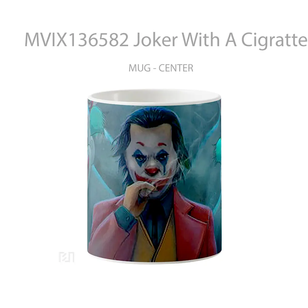 Mug Joker With A Cigratte Fanart Gelas Superhero