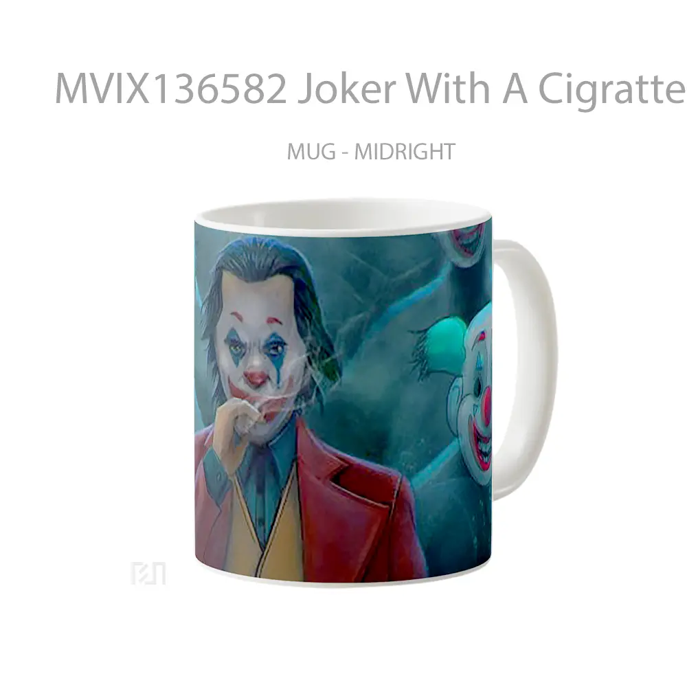 Mug Joker With A Cigratte Fanart Gelas Superhero - All-side / Desain