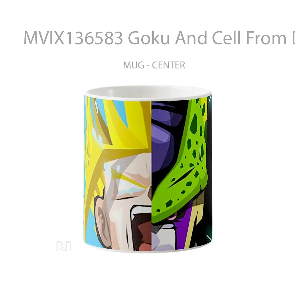 Mug Goku And Cell From Dragon Ball Cangkir Anime