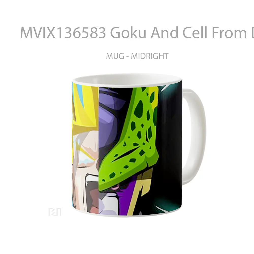Mug Goku And Cell From Dragon Ball Cangkir Anime - All-side / Desain