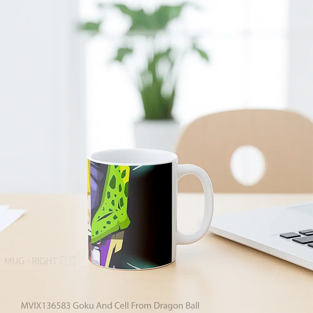 Mug Goku And Cell From Dragon Ball Cangkir Anime - All-side / Desain