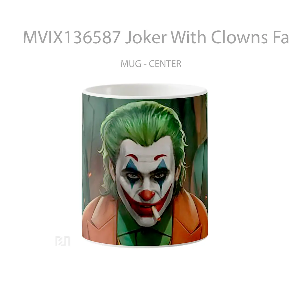 Mug Joker With Clowns Fanart Gelas Superhero