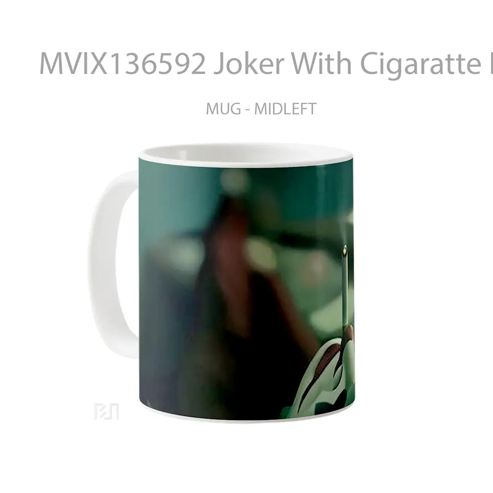 Mug Joker With Cigaratte Laying Down Gelas Superhero - All-side / Desain