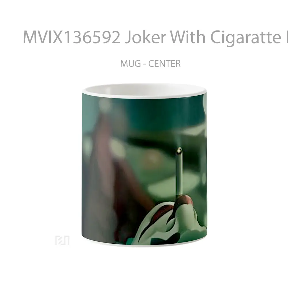 Mug Joker With Cigaratte Laying Down Gelas Superhero