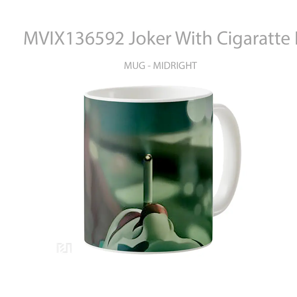 Mug Joker With Cigaratte Laying Down Gelas Superhero - All-side / Desain
