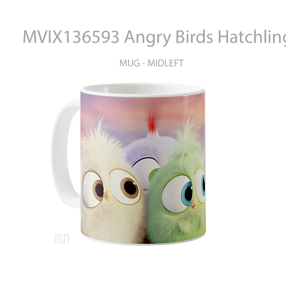 Mug Angry Birds Hatchlings Gelas Hewan Lucu - All-side / Desain