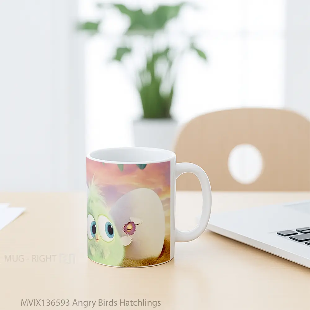 Mug Angry Birds Hatchlings Gelas Hewan Lucu - All-side / Desain