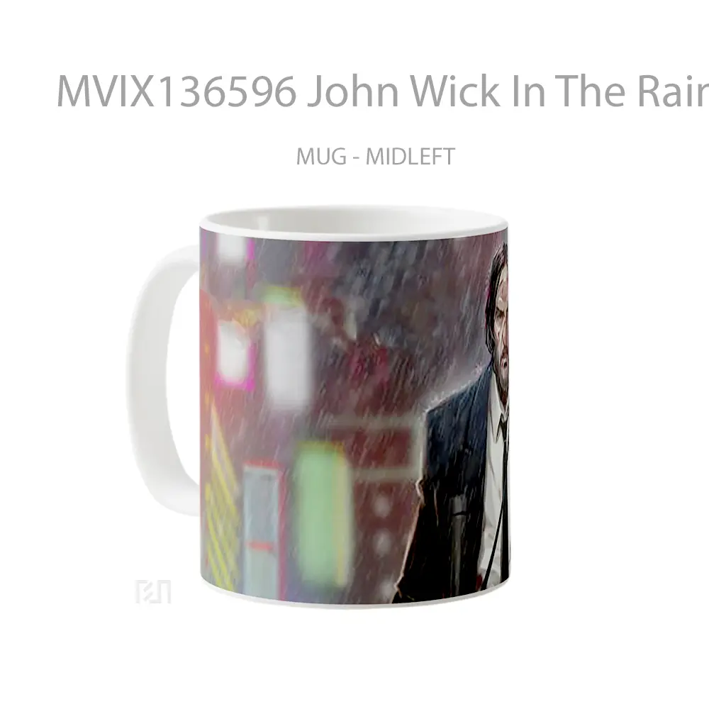 Mug John Wick In The Rain Fanart Gelas Pemandangan Alam - All-side / Desain