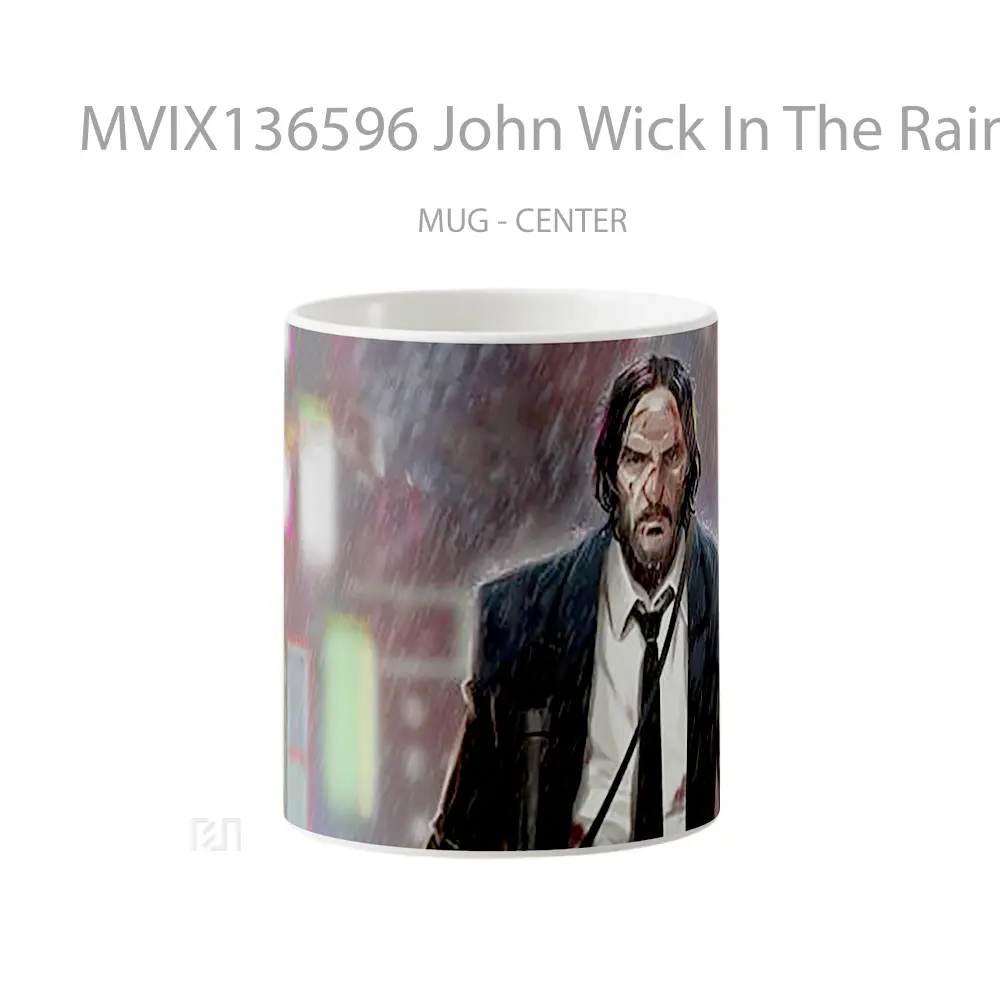 Mug John Wick In The Rain Fanart Gelas Pemandangan Alam