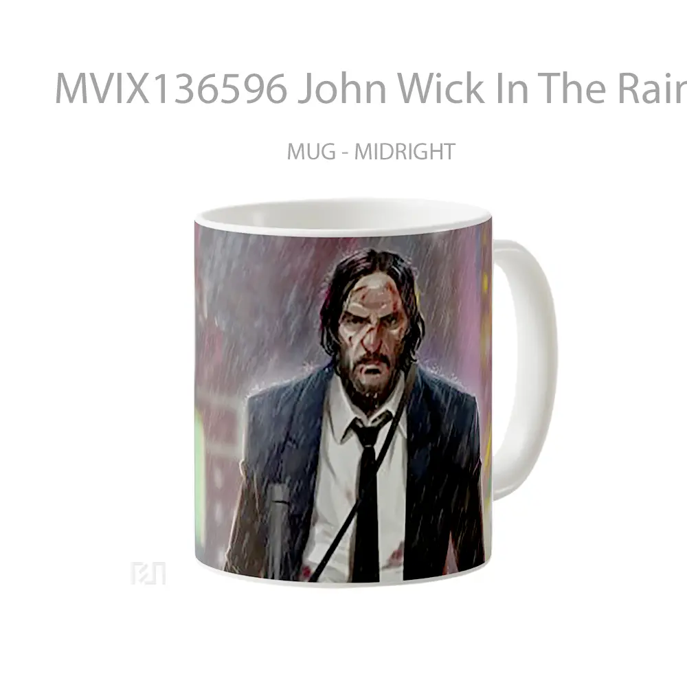 Mug John Wick In The Rain Fanart Gelas Pemandangan Alam - All-side / Desain