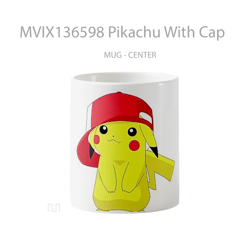 Mug Pikachu With Cap Gelas Keramik Unik