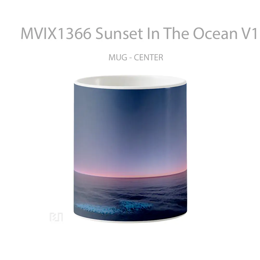 Mug Sunset In The Ocean V1 Gelas Pemandangan Alam