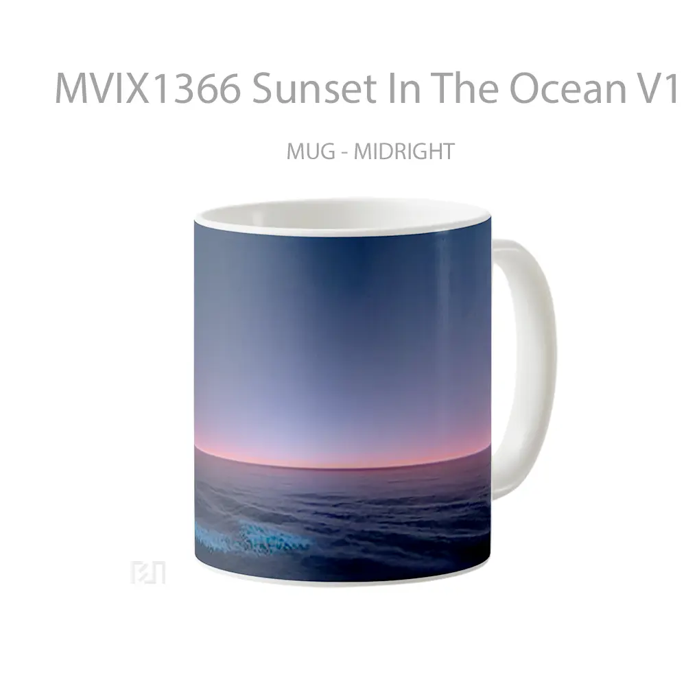 Mug Sunset In The Ocean V1 Gelas Pemandangan Alam - All-side / Desain