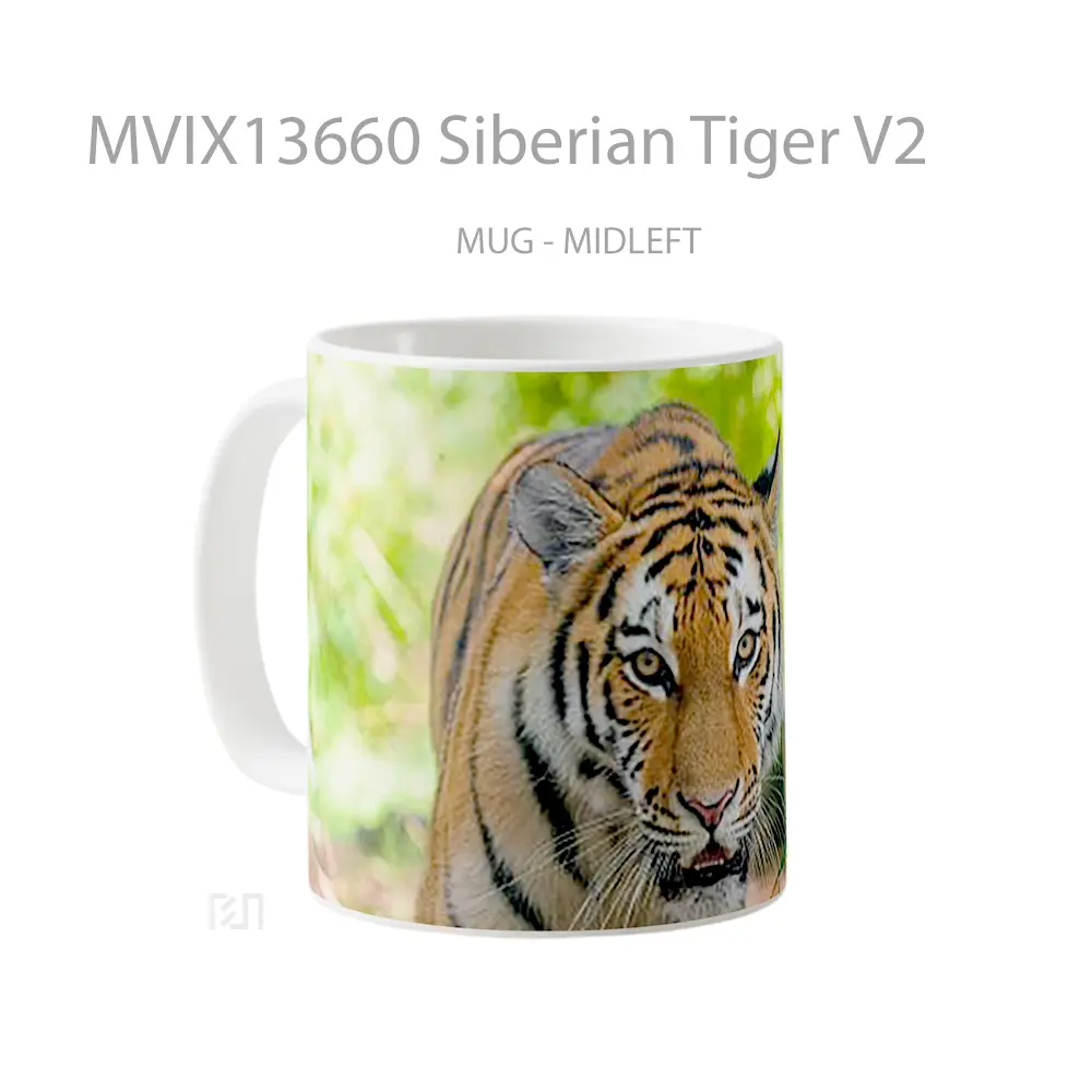 Mug Siberian Tiger V2 Gelas Hewan Lucu - All-side / Desain