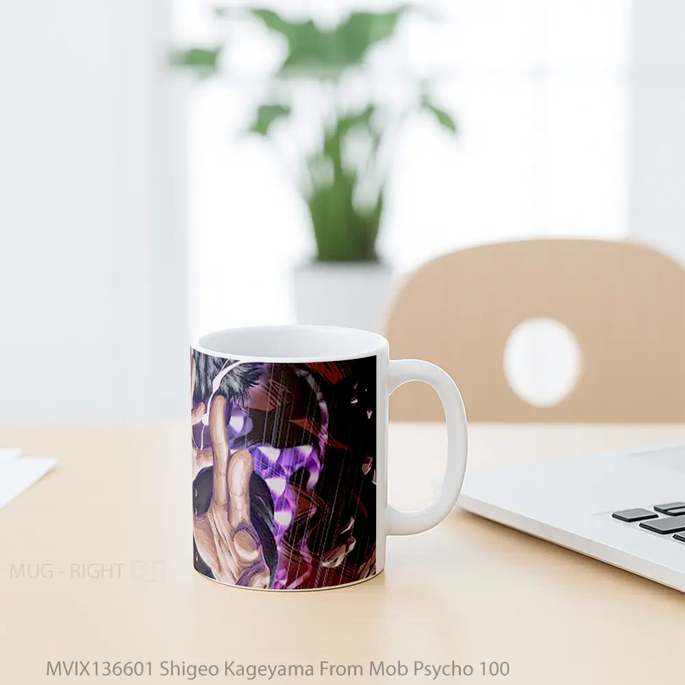 Mug Shigeo Kageyama From Mob Psycho 100 Gelas Keramik Unik - All-side / Desain