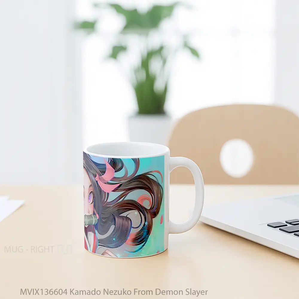 Mug Kamado Nezuko From Demon Slayer Cangkir Anime - All-side / Desain
