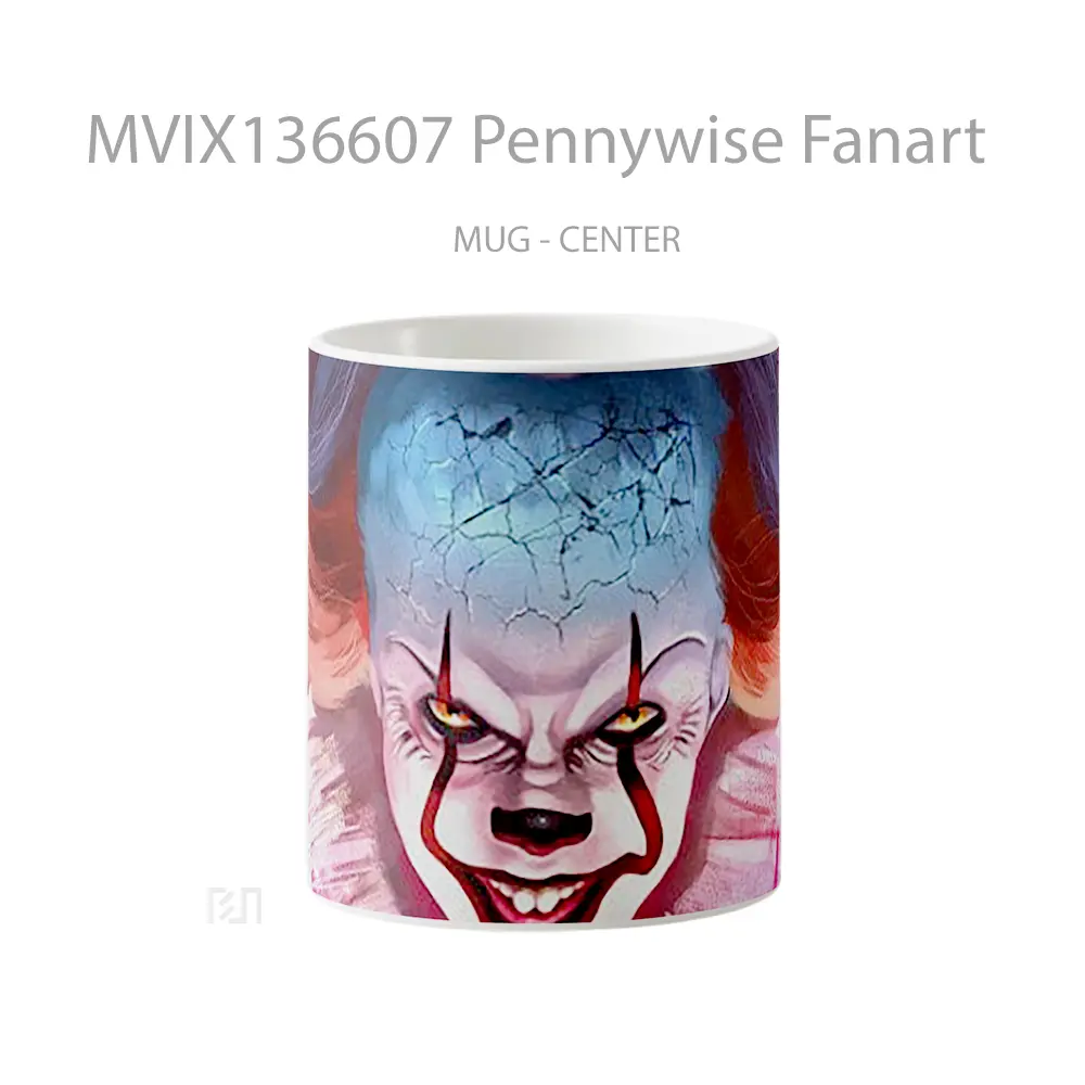 Mug Pennywise Fanart Gelas Keramik Unik