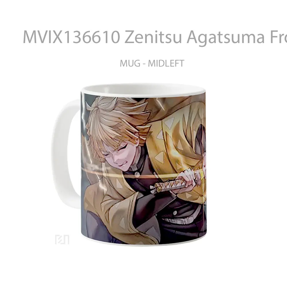 Mug Zenitsu Agatsuma From Kimetsu No Yaiba Cangkir Anime - All-side / Desain