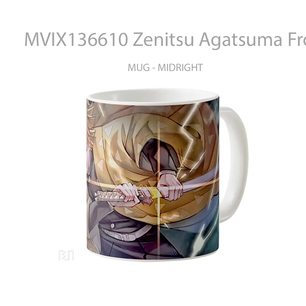 Mug Zenitsu Agatsuma From Kimetsu No Yaiba Cangkir Anime - All-side / Desain