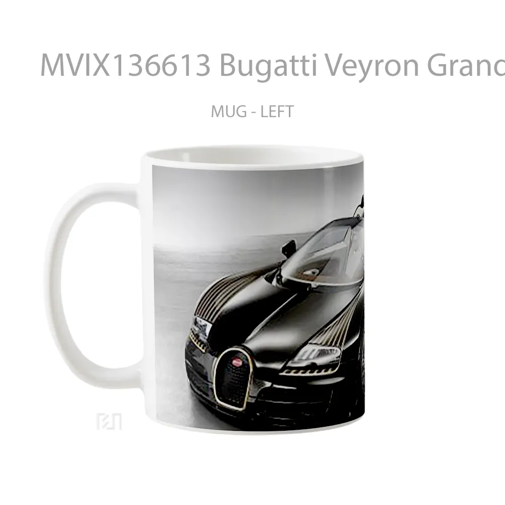 Mug Bugatti Veyron Grand Sport Vitesse Black Bess Cangkir Mobil - All-side / Desain