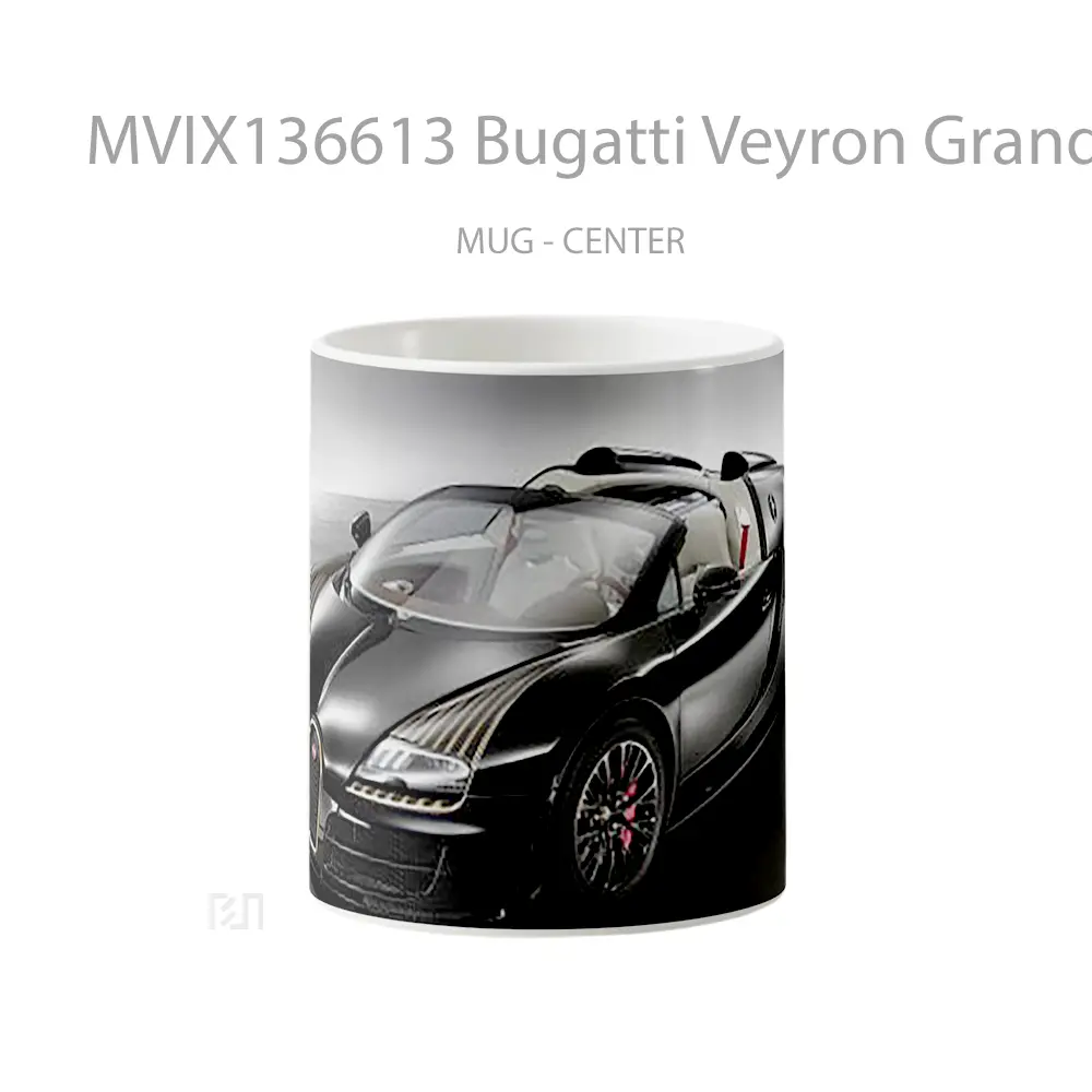 Mug Bugatti Veyron Grand Sport Vitesse Black Bess Cangkir Mobil