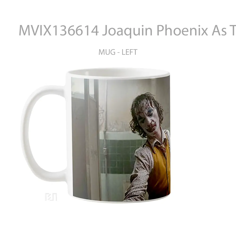 Mug Joaquin Phoenix As The Joker V2 Gelas Superhero - All-side / Desain