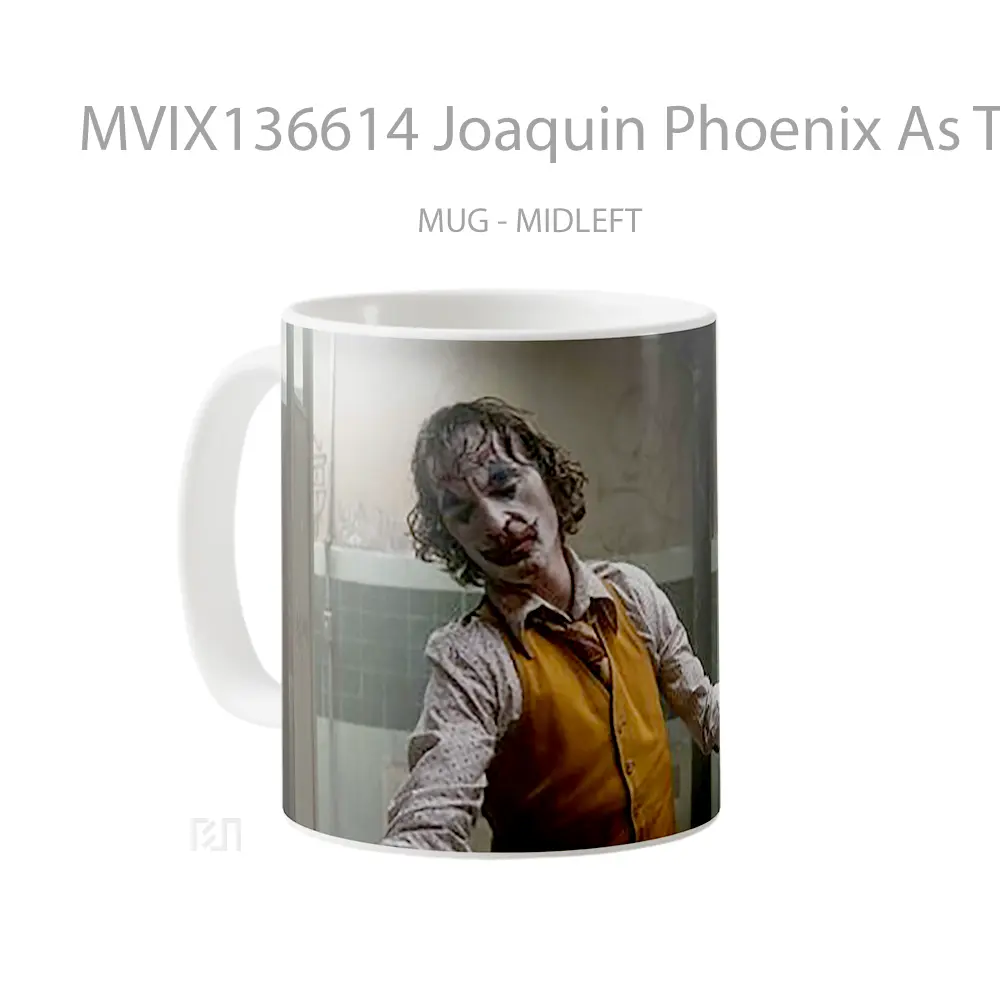 Mug Joaquin Phoenix As The Joker V2 Gelas Superhero - All-side / Desain