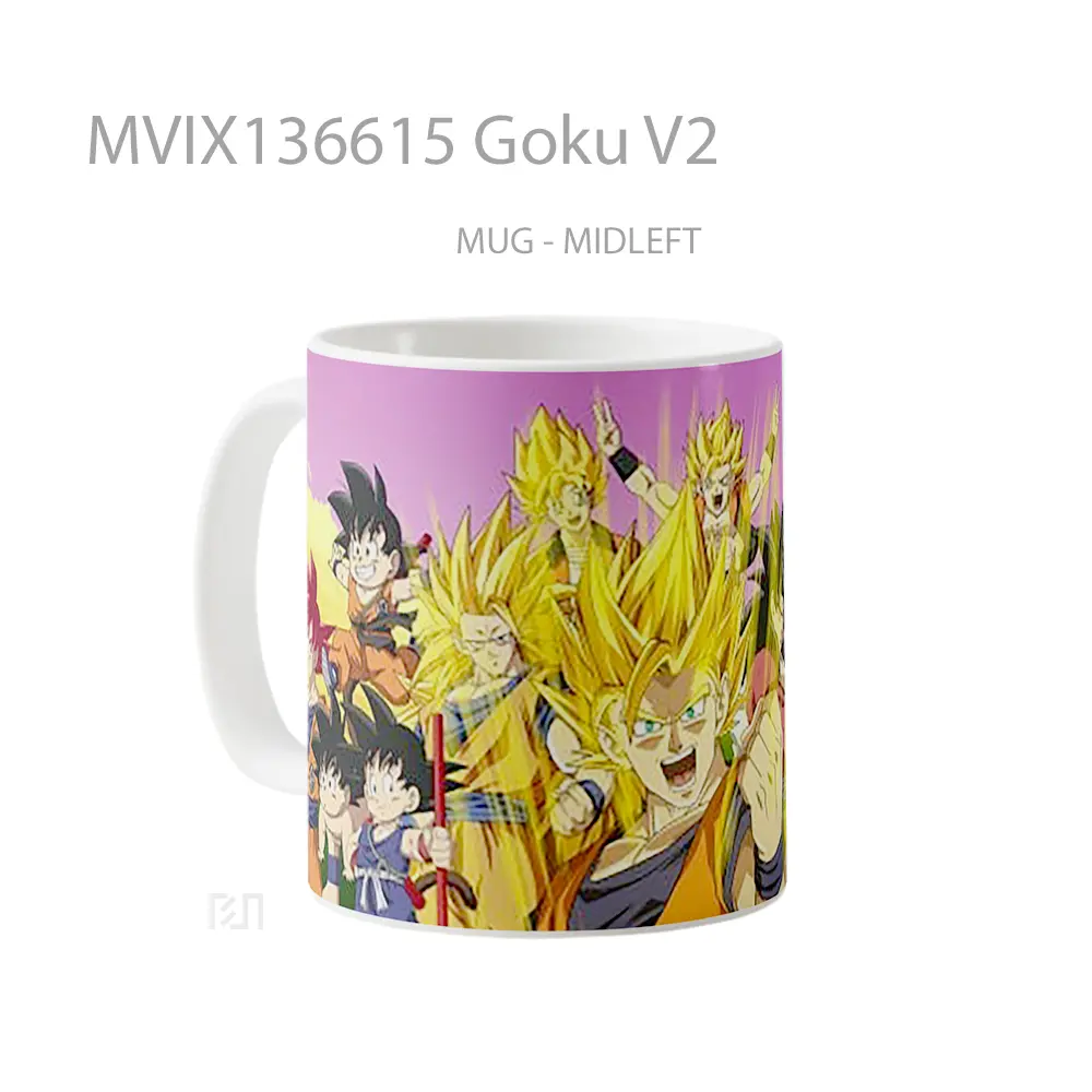 Mug Goku V2 Cangkir Anime - All-side / Desain
