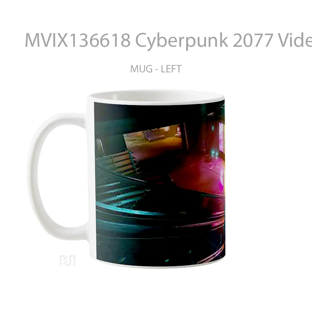 Mug Cyberpunk 2077 Videogame Cangkir Gamer - All-side / Desain