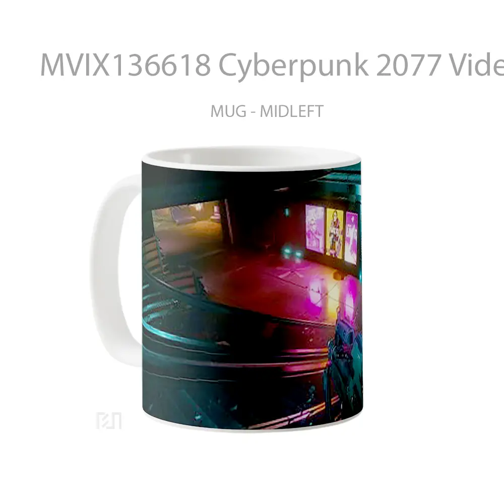 Mug Cyberpunk 2077 Videogame Cangkir Gamer - All-side / Desain