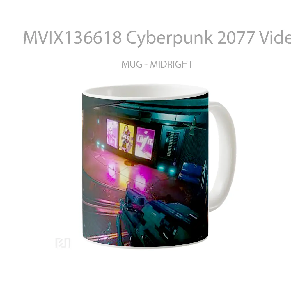 Mug Cyberpunk 2077 Videogame Cangkir Gamer - All-side / Desain