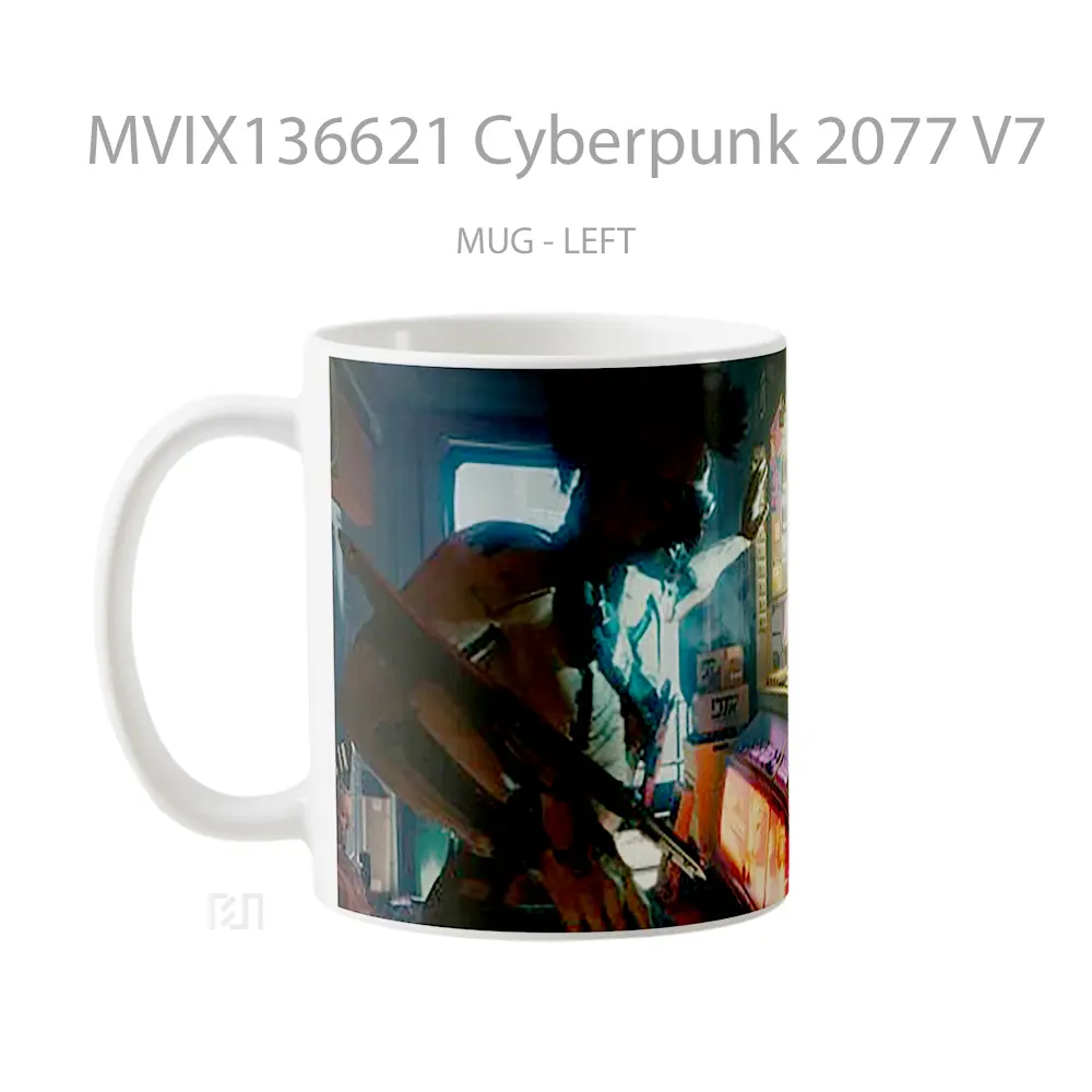 Mug Cyberpunk 2077 V7 Cangkir Gamer - All-side / Desain