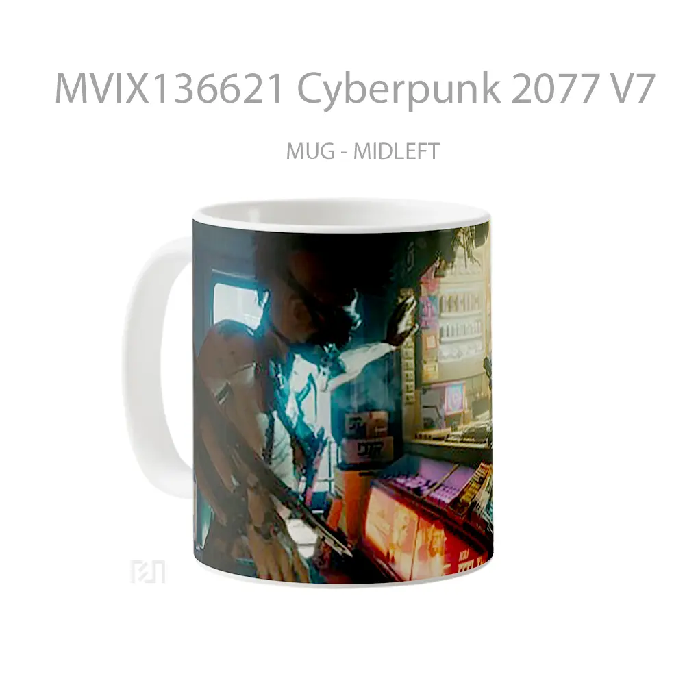 Mug Cyberpunk 2077 V7 Cangkir Gamer - All-side / Desain