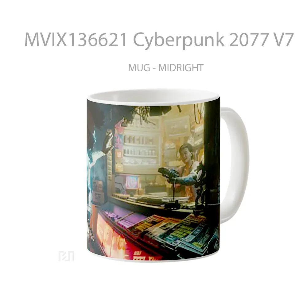 Mug Cyberpunk 2077 V7 Cangkir Gamer - All-side / Desain