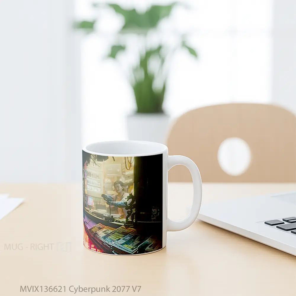 Mug Cyberpunk 2077 V7 Cangkir Gamer - All-side / Desain