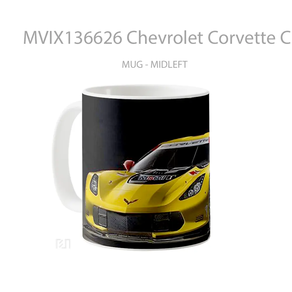 Mug Chevrolet Corvette C7 R Cangkir Mobil - All-side / Desain