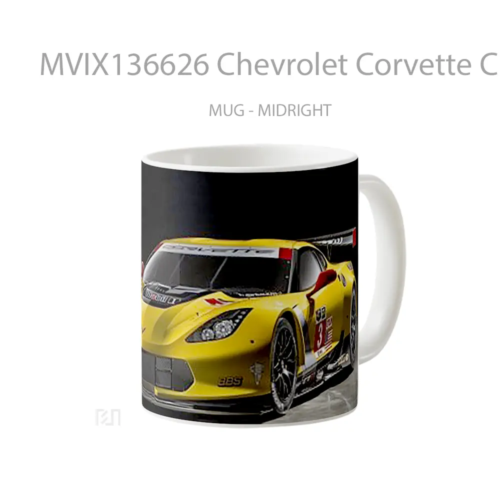 Mug Chevrolet Corvette C7 R Cangkir Mobil - All-side / Desain